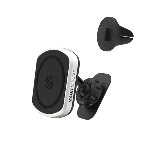 Scosche MP2DVM MagicMount Pro2 Magnetic Cell Phone Holder, Adhesive Car Dashboard Mount with Removable Vent Clip, Hands-Free Phone Stand Compatible with MagSafe, iPhone 16/15/14/13/12 Series and More