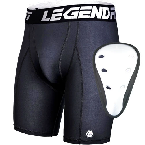 Legendfit Men Baseball Football Compression Shorts w/Cup Straps Protective Athletic Sliding Underwear Lacrosse Cricket