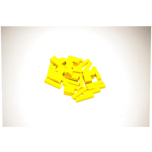 YorksGamePieces Yellow Wood Replacement Pieces for Settlers of Catan