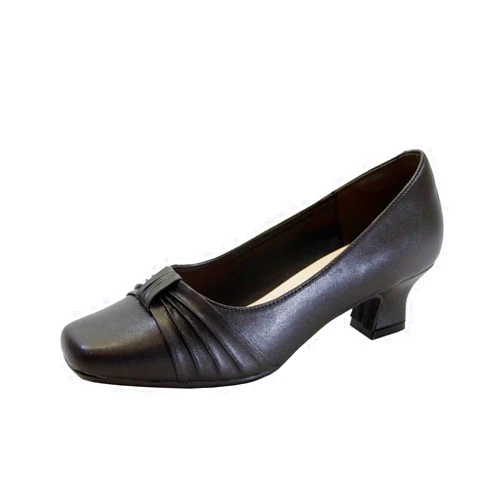 Peerage Cici Women's Wide Width Leather Low Heel Dress Pumps