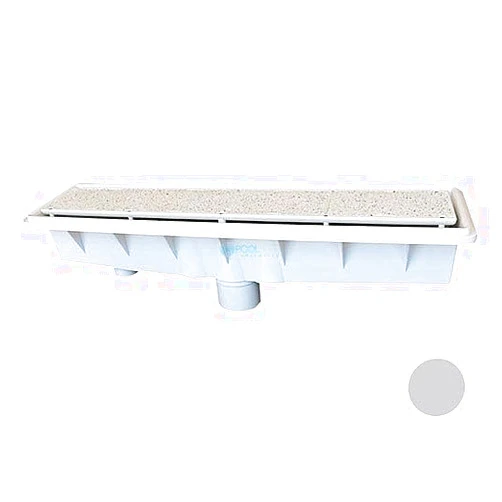 G.Q.F. Manufacturing Co A&A Manufacturing AVSC Single Suction Pebble Top Channel Drain Light Gray