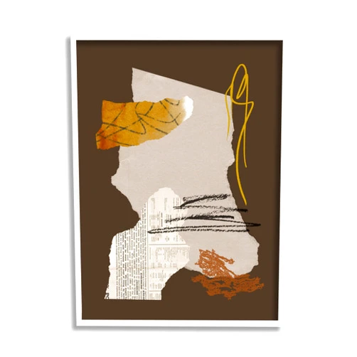 Stupell Industries Modern Collaged Shapes Abstract Layered Scribble Lines, Design by Melissa Wang