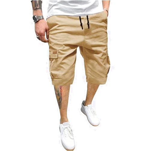 JMIERR Mens Casual Twill Cargo Shorts Cotton Drawstring Classic Cargo Stretch Short with 6 Pockets