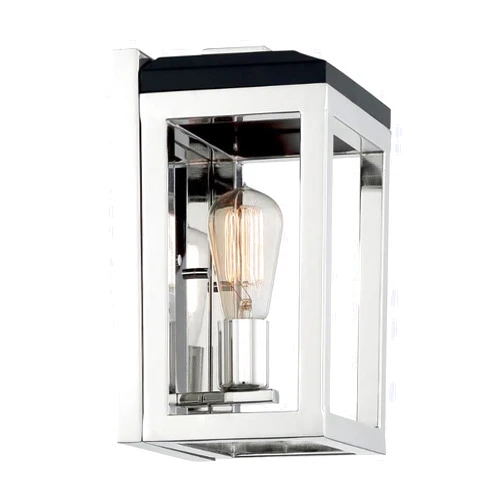 Nuvo Lighting 45923673009 One Light Wall Sconce, Polished Nickel/Black