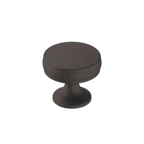 Amerock | Cabinet Knob | Matte Black | 1-1/4 inch (32 mm) Diameter | Renown | 1 Pack | Drawer Knob | Cabinet Hardware