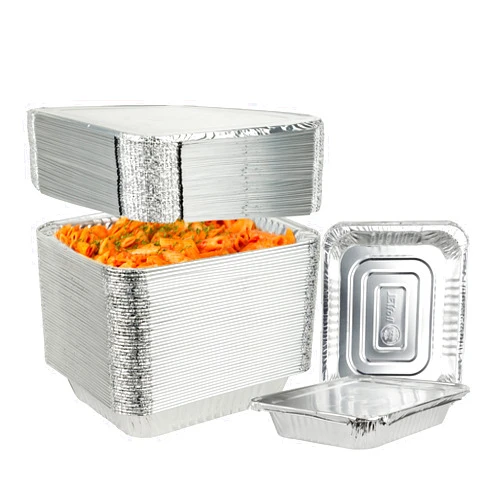 Blue Sky Jetfoil Aluminum Foil Steam Table Pans With Lids | Perfect for Catering, Party Supplies & Suitable for Broiling, Baking, Cakes and Pies - 9 x 13 Half size Deep | Pack of 30