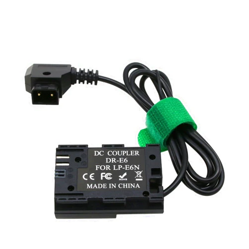 HangTon D-tap LP-E6N LP-E6NH LP-E6 Power Adapter Dummy Battery for Canon R5 R6 R5C R6II R7 5D II/III/IV 5DSR 6D 6DII 7DII Zacuto EVF Portkeys Monitor