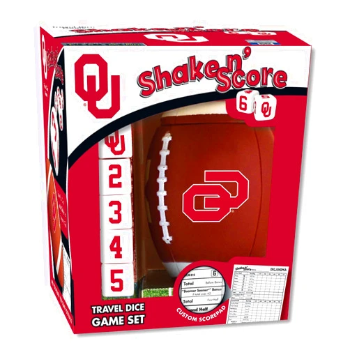 MasterPieces NCAA Oklahoma Sooners Shake N' Score Travel Dice Game