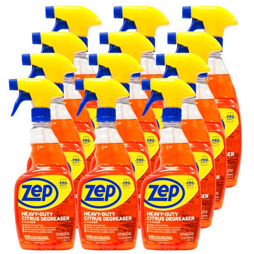 Zep Heavy-Duty Citrus Cleaner - 32 Ounces (Case of 12) ZUCIT32 - Removes Oil, Grease, Adhesive and Kitchen Soil…