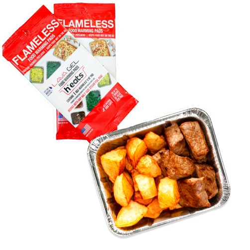 LAVA GEL Flameless Food Warming Pads (PACK of 2) - Food Warmers for Parties Buffet Disposable - Party Buffet Servers and Warmers for Half Size Pans - Heating Pads for Chafing Dish- Must-Have Catering Supplies