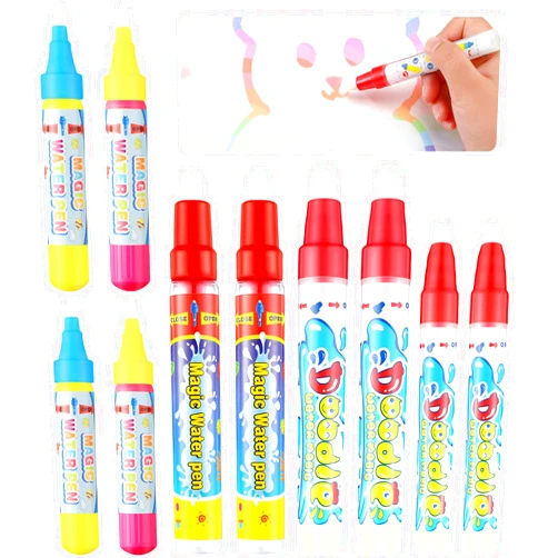 Tenare 10 Pcs Water Pens Water Doodle Pens Replacement Water Pen Water Drawing Markers Doodle Pens for Toddlers Kids Painting Doodle Mat Water