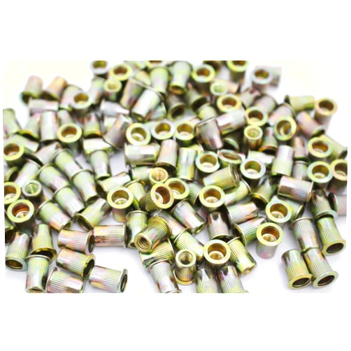 Generic 1/4-20 Zinc Plated Steel Flange Nutserts - Rivet Nut - Rivnut Nutsert - USA - 50pc