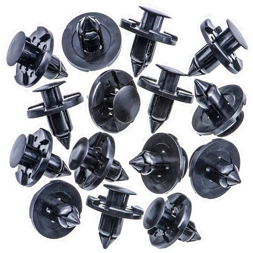 Rexka 15pcs Fender Liner Bumper Cover Splash Shield Push Type Retainer Clip Fastener Compatible with Nissan 01553-09321 Mitsubishi MR328954