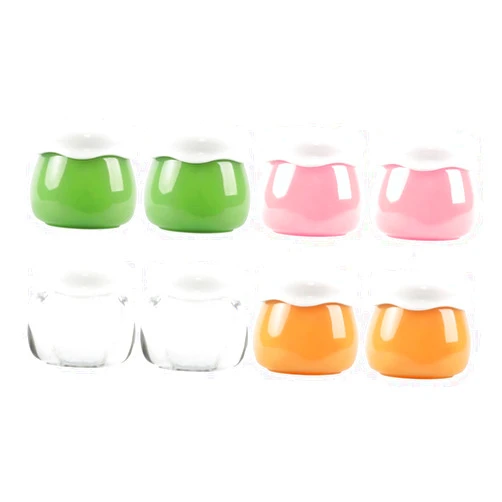 OHPHCALL 8pcs Cosmetic Bottle Small Container Mini Bead Jars Lip Scrub Containers Lotion Container Sample Jars Clear Beads Cream Bottle Lip Balm Containers Travel Containers Acrylic