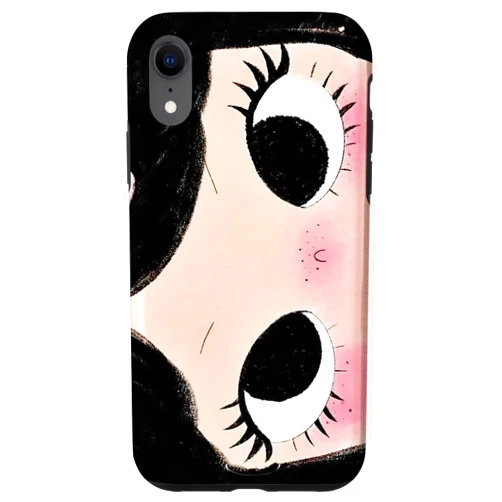 Aesthetic Y2K Cute Kawaii Aesthetic Y2K Soft Girl Cute Eyes Kawaii Case for iPhone XR