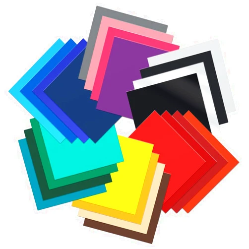 Siser EasyPSV Starling 12” x 12” Sheets – Top Colors Pack - Permanent Adhesive Craft Vinyl, Dishwasher Safe, for Indoor and Outdoor Applications (24 Sheets)