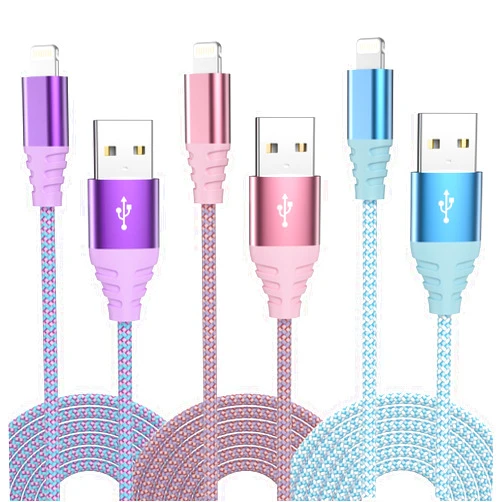 Cuanyeon Newest iPhone Charger 3pack 6ft Apple MFi Certified Fast Charging Lightning Cable Nylon Braided iPhone Charger Cord Compatible with iPhone 14/13/12/11 Pro Max/XS MAX/XR/XS/X/8/7 Plus iPad AirPods