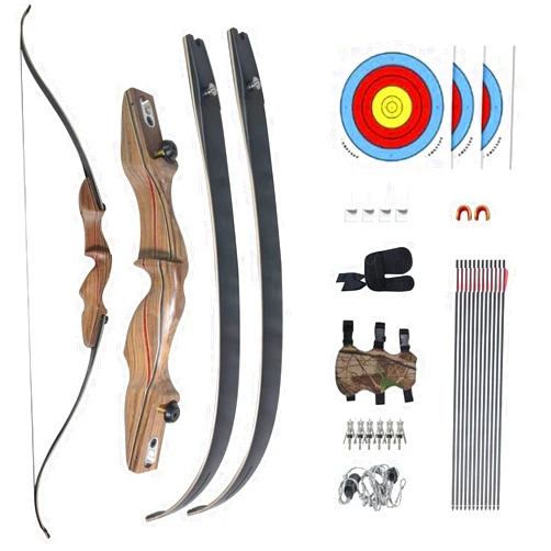 Pwigs Pretty&Popular Black Archery Recurve Bows with Ergonomic Design for Outdoor Training Practice