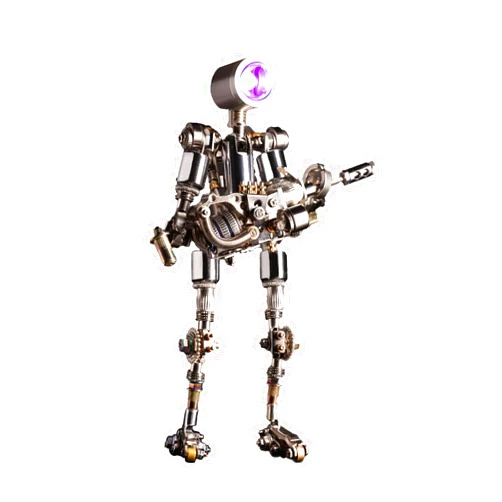Arcynix Mostarle Terminator M 3D Metal Puzzle, Arcynix DIY Mechanical Robot Model Kit, Sci-Fi Design LED Light Feature Unique Gift for Adults & Teenager (Purple)