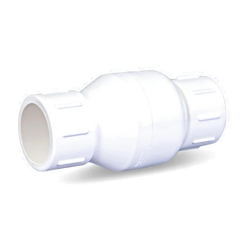 Midline Valve PVC Inline Check Valve for Backflow Prevention 2'' Solvent Connections White Plastic (4I2T200)