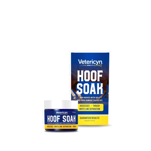 Vetericyn Hoof Soak for Hooves with Sole and Frog Damage Caused by Abscesses, White Line Separation, and Thrush. 30 Grams, 1 Pack