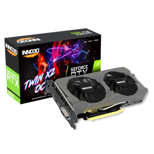 Inno3D GeForce RTX 3050 Twin X2 OC NVIDIA 8GB GDDR6 Graphics Card