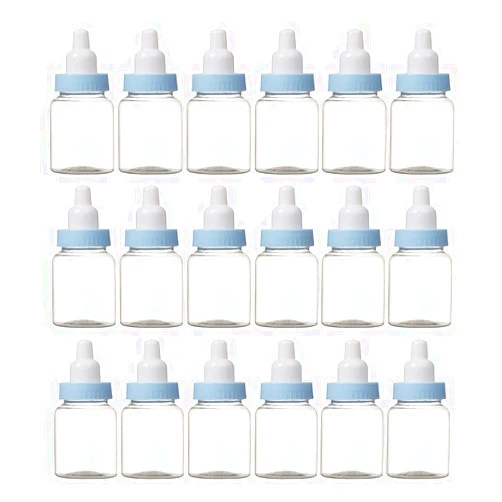 UUYYEO 24 Pcs Mini Plastic Candy Bottle Baby Bottle Shape Candy Container Baby Bottle Shower Favors Chocolate Candy Boxes for Baby Shower