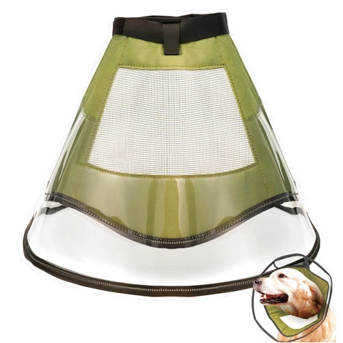 ZSTea Soft Dog Cone Collar for Dogs to Stop Licking, ZSTea Upgraded Comfy Dog Cones Alternative for Large Medium Small Dogs After Surgery Adjustable Elizabethan Pet Recovery Collar (Green, XL)