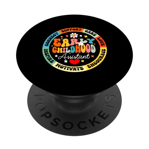Retro ECSE Back to School Appreciation Early Childhood Assistant Education SPED ECSE Specialist PopSockets Standard PopGrip