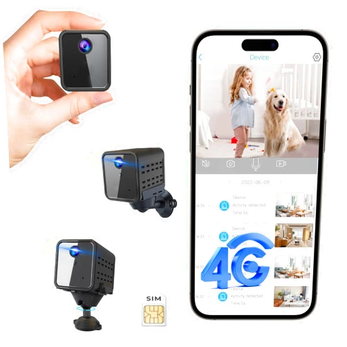 Vebiliki 2K Cellular Security Camera, No WiFi Camera SIM Card Included, Not Support WiFi, Radar Motion Sensor, FHD 4G Car Security Camera, 15-Day Standby Battery Life, Portable Cellular Camera