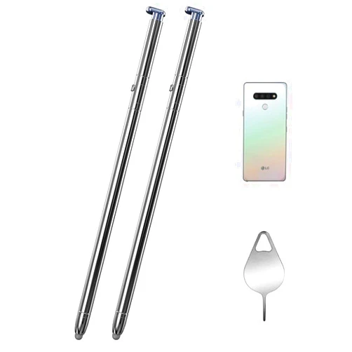 FXDTECH 2PCS Stylo 6 Pen Touch Stylus Pen Replacement Part for LG Stylo 6 Stylus 6 Q730TM/AM/VS/MS/PS/CS/MA LCD Touch Pen Stylus Pen + Eject Pin (White Phone Pen)