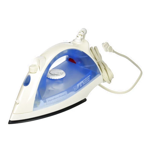 Hamilton Beach Commercial Lightweight Steam Iron with 3-Way Automatic Shutoff and Nonstick Soleplate (HIR200R), White