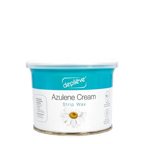 Depileve Strip Wax for Hair Removal - Rosin Wax - Azulene Cream - Gentle and Calming Formula for Sensitive Skin of Underarms, Upper Lip, Bikini Line, and Sensitive Areas - 14 oz.