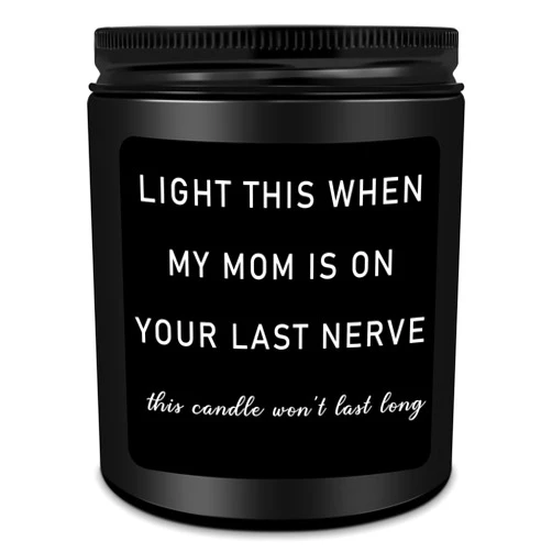 HOMSOLVER Dad Birthday Gifts, Christmas Fathers Day Anniversary Thanksgiving Gifts for Dad from Daughter Son - Funny Sandalwood Scented Candle Gift