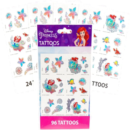 Show-Offs The Little Mermaid Temporary Tattoos - 96 Count