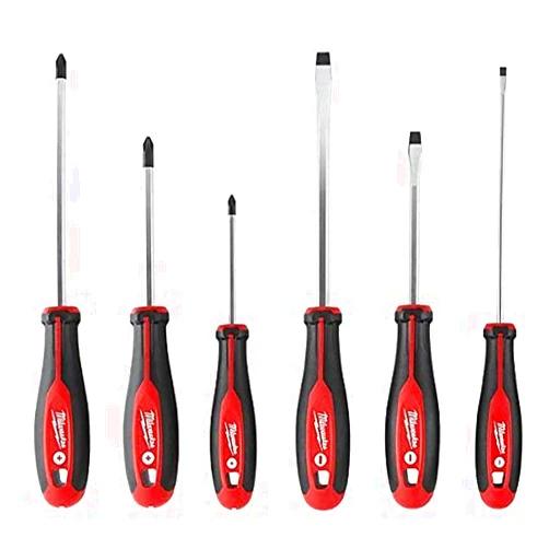 Milwaukee 48-22-2706 6Piece Phillips and Slotted Head Screwdriv Ing Set W/Magnetic Tips and Trilobe Handles