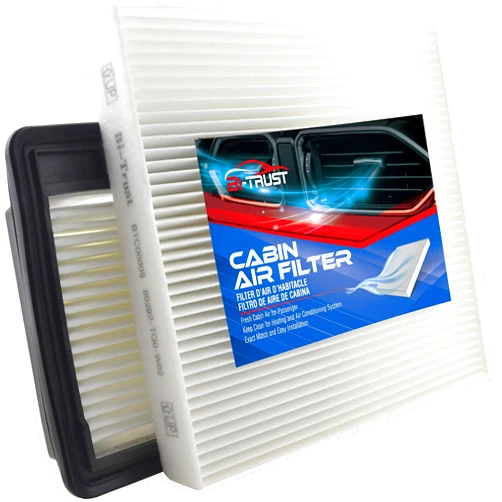 Bi-Trust Engine and Cabin Air Filter kit,Replace Fram CA11041,CF11182,Compatible with Honda CR-Z 1.5L 2011 2012 2013 2014 2015 2016,2-Pack
