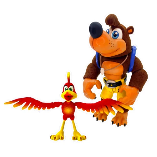 Banjo-Kazooie 8-Inch Flocked Banjo and Kazooie Movable Action Figure 2-Pack | Limited Edition Variant Set