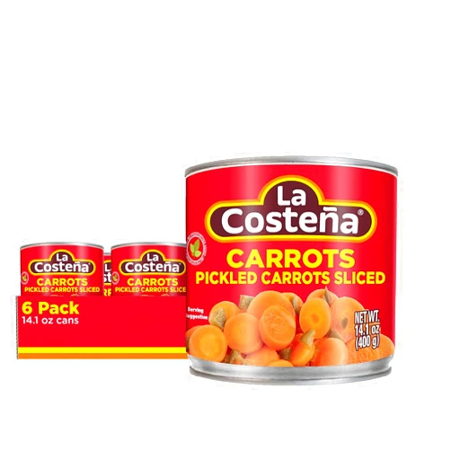 La Costeña Sliced Pickled Carrots 14.1 oz (6-Pack)