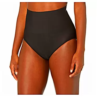 Maidenform Women's Tame Your Tummy Shaping Lace Brief with Cool Comfort DM0051 Small Black