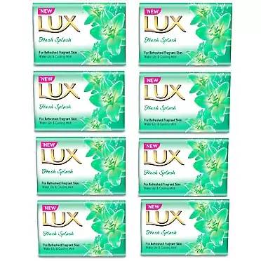 Lux Beauty Soap Cleanse Bar Fresh Splash, Water Lily, 3.5 Oz (8 Pack)