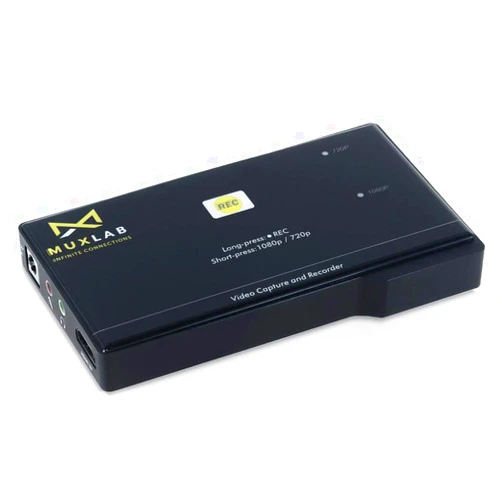 Muxlab Video Capture Recorder Device | HDMI to USB Recorder | Capture Video 1080P 60FPS | Save 1080P 30FPS | for PC, Game Consoles, TV Set Top Boxes | No Driver Required | Portable Game Recorder