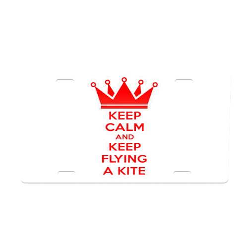 Makoroni - KEEP CALM AND KEEPFLYING A KITE Aluminum License Plate Auto SUV Truck Tag, DesL1