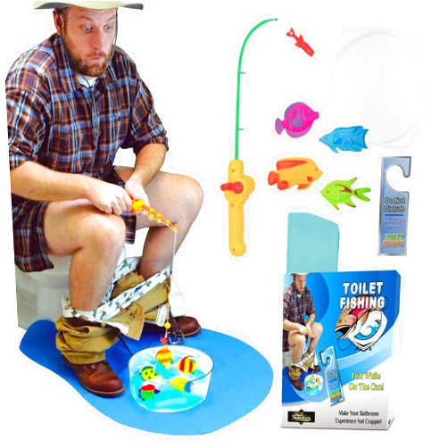 Fairly Odd Novelties Potty Fisher Toilet Fishing Game - Fairly Odd Novelties - Funny Novelty Gag Joke Bathroom Gift