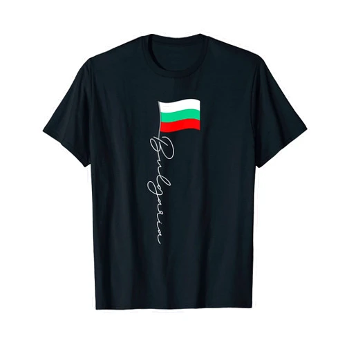 Family Heritage Gifts Bulgaria Signature Flag Pole - Patriotic Bulgarian Flag T-Shirt