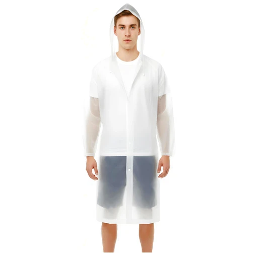 Loomluxe EVA Raincoat for Adults - Reusable Transparent Poncho, Waterproof & Breathable Rain Wear for Women and Men