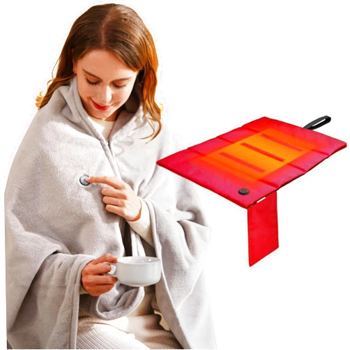 Zireot Heated Blanket Battery Operated,with Battery Pack,Cordless USB Heated Shawl + Portable Heated Stadium Seat
