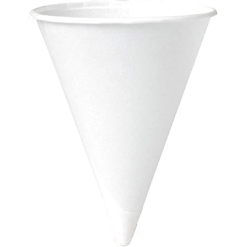 DART Solo 4 oz White Paper Cone Cups (Case of 5000)