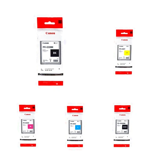 Canon Ink 55ml (PFI-030BK) imagePROGRAF TA-20 and TA-30 Matte Black/Magenta/Black/Yellow/Cyan