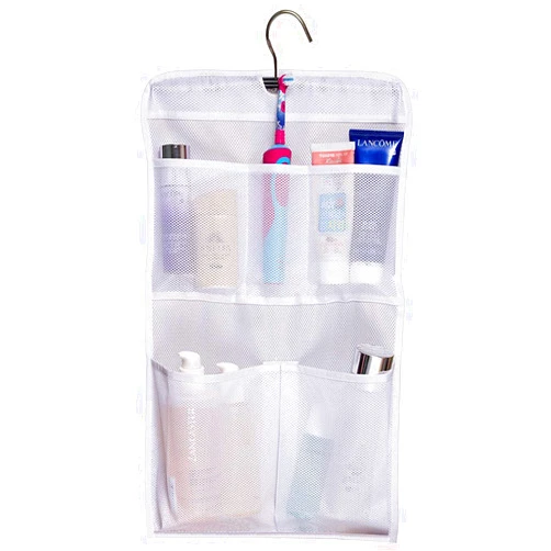 MISSLO Shower Caddy Organizer 5 Pockets Roll up Hanging Bathroom Accessories Storage for Camper, RV, Gym, Cruise, Cabin, College Dorm Shower, Small